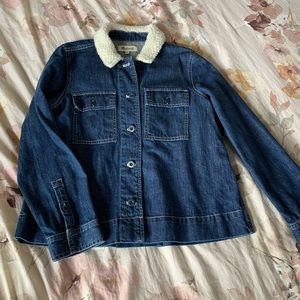 Madewell Sherpa Collar Denim Jacket